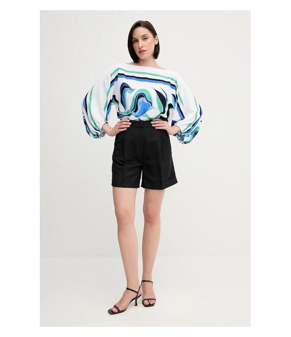 Λινό σορτς Tommy Hilfiger χρώμα: μαύρο, WW0WW44767