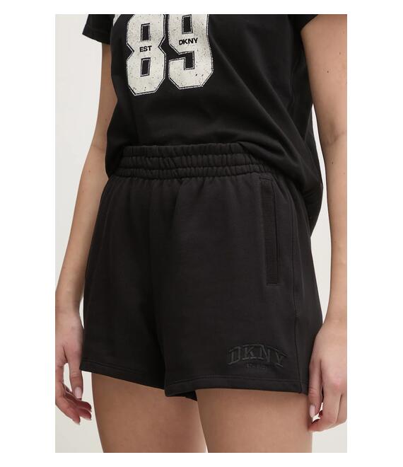 Βαμβακερό σορτσάκι Dkny χρώμα: μαύρο, DP5S5252