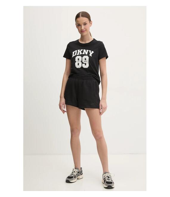 Βαμβακερό σορτσάκι Dkny χρώμα: μαύρο, DP5S5252