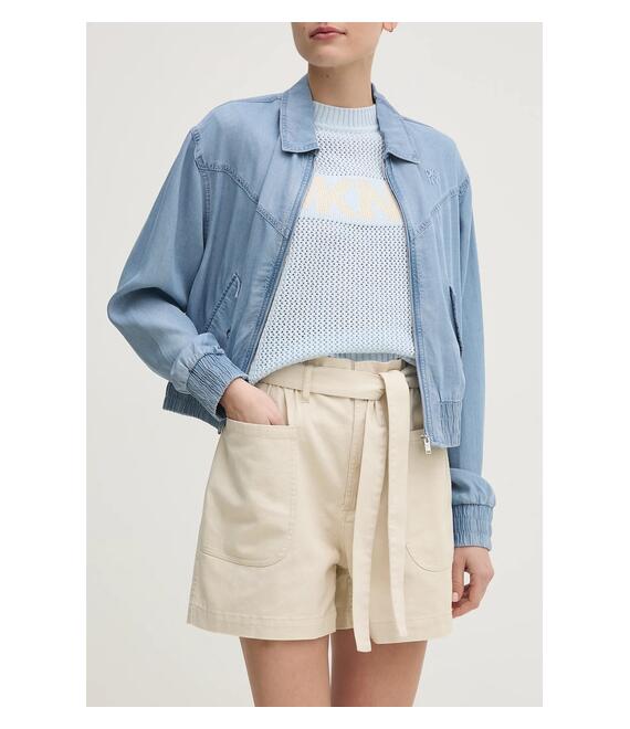 Τζιν σορτς Dkny χρώμα: μπεζ, DJ5S8024