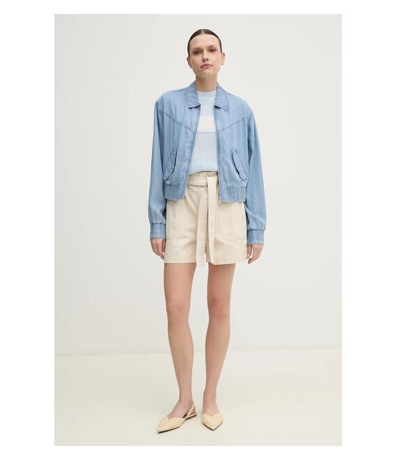 Τζιν σορτς Dkny χρώμα: μπεζ, DJ5S8024