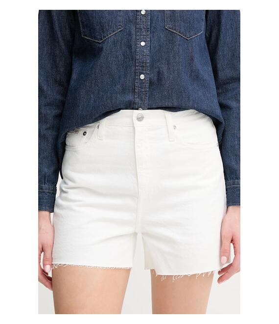 Τζιν σορτς Calvin Klein Jeans χρώμα: άσπρο, J20J225153