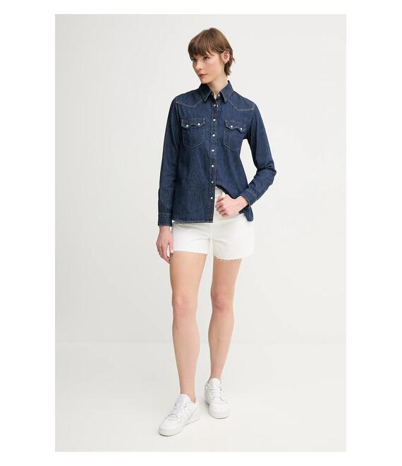 Τζιν σορτς Calvin Klein Jeans χρώμα: άσπρο, J20J225153