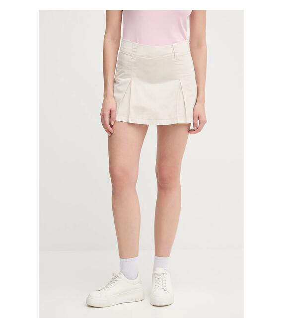 Βαμβακερή φούστα Calvin Klein Jeans χρώμα: μπεζ, J20J225215
