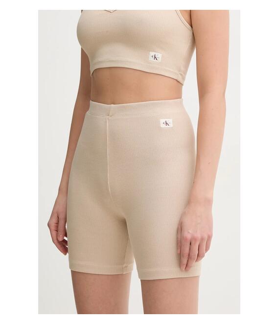 Σορτς Calvin Klein Jeans χρώμα: μπεζ, J20J225217