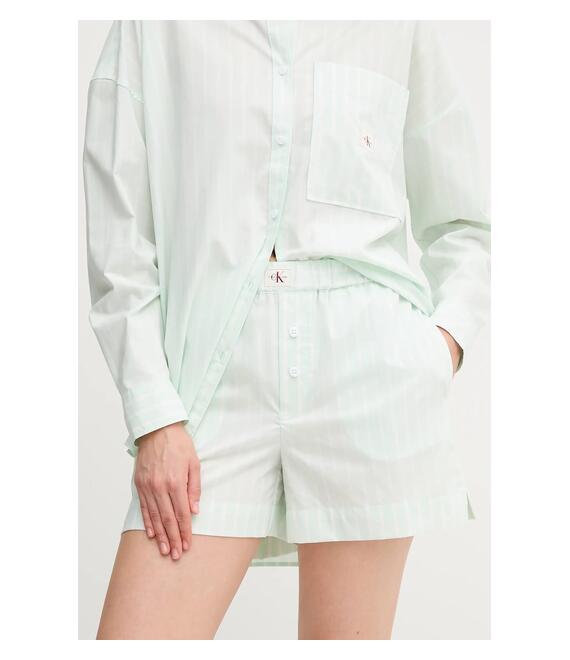 Βαμβακερό σορτσάκι Calvin Klein Jeans χρώμα: πράσινο, J20J225218