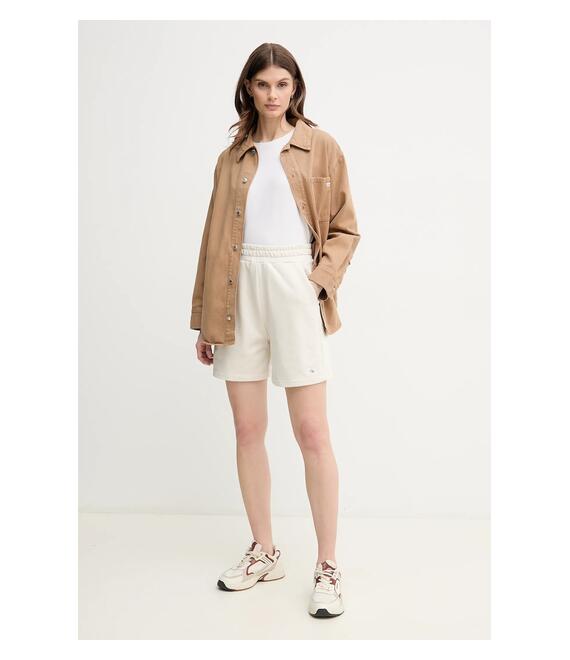 Βαμβακερό σορτσάκι Calvin Klein Jeans χρώμα: μπεζ, J20J225221