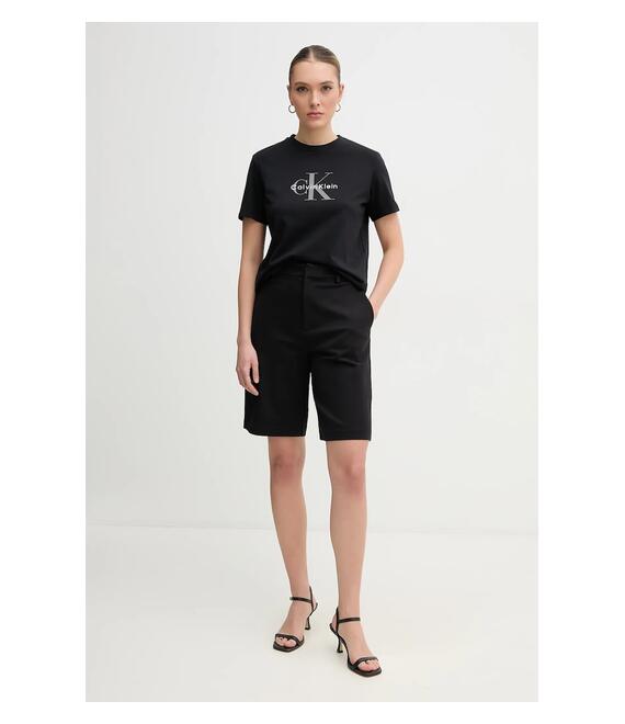 Σορτς Calvin Klein Jeans χρώμα: μαύρο, J20J225222