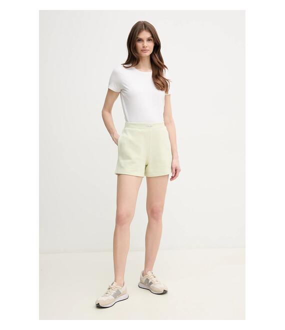 Βαμβακερό σορτς Calvin Klein Jeans χρώμα: μπεζ, J20J225525