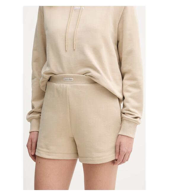 Βαμβακερό σορτς Calvin Klein Jeans χρώμα: μπεζ, J20J225525