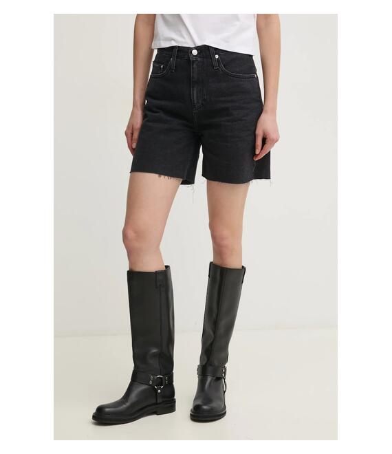 Τζιν σορτς Calvin Klein Jeans χρώμα: μαύρο, J20J225190