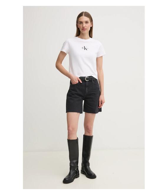 Τζιν σορτς Calvin Klein Jeans χρώμα: μαύρο, J20J225190