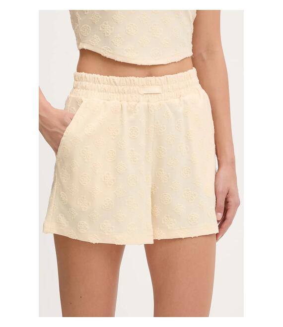 Σορτς Guess PEONY χρώμα: μπεζ, V5GD16 KCT02