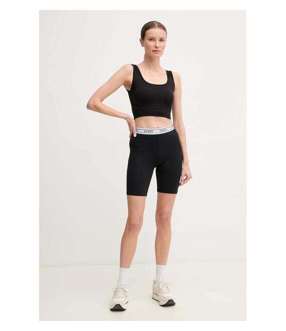 Σορτς Guess ALINE χρώμα: μαύρο, V5GD18 KCSA2