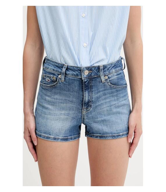 Τζιν σορτς Tommy Jeans χρώμα: μπλε, DW0DW20090
