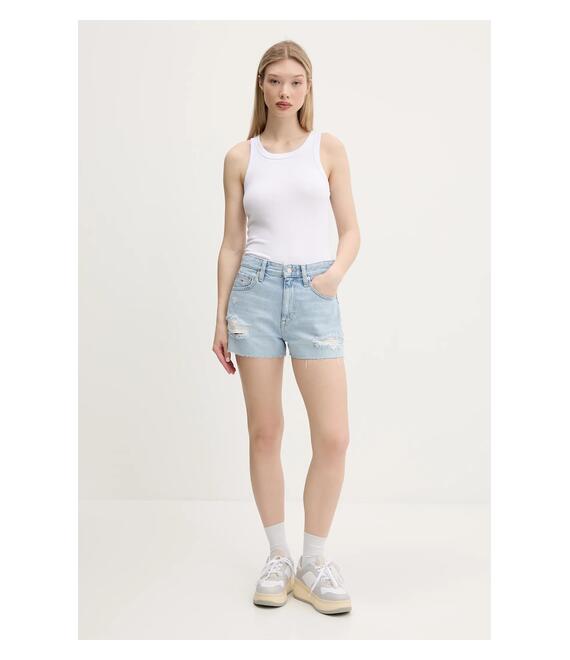 Τζιν σορτς Tommy Jeans χρώμα: μπλε, DW0DW20095