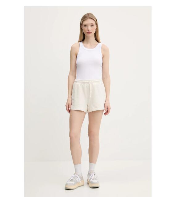 Βαμβακερό σορτσάκι Tommy Jeans χρώμα: μπεζ, DW0DW20353