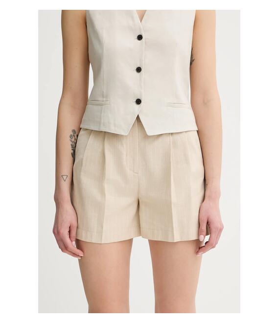 Λινό σορτς PS Paul Smith χρώμα: μπεζ, W2R.317T.P31282