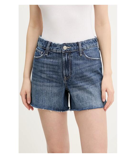 Βαμβακερό τζιν σορτς Hollister Co. χρώμα: μπλε, KI349-5059