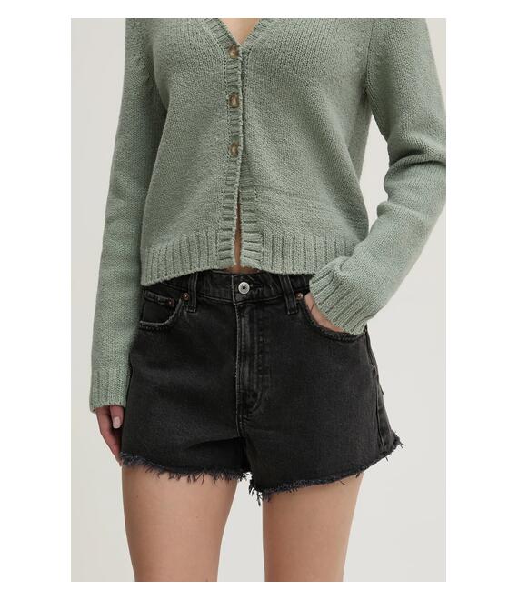Τζιν σορτς Abercrombie & Fitch χρώμα: γκρι, KI149-5000