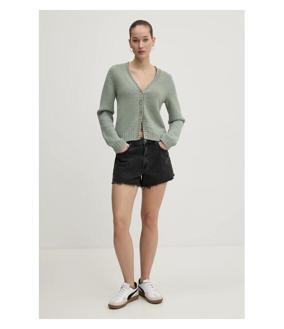 Τζιν σορτς Abercrombie & Fitch χρώμα: γκρι, KI149-5000