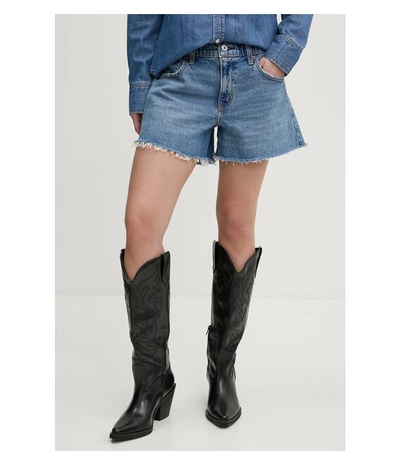 Τζιν σορτς Abercrombie & Fitch χρώμα: μπλε, KI149-5126