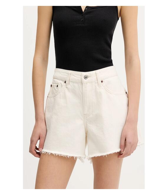 Τζιν σορτς Abercrombie & Fitch χρώμα: μπεζ, KI149-5205