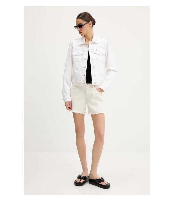 Τζιν σορτς Abercrombie & Fitch χρώμα: μπεζ, KI149-5205