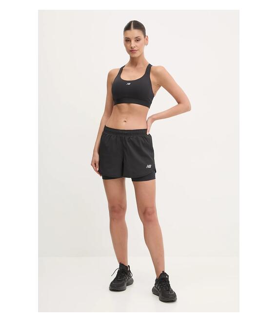Σορτς προπόνησης New Balance Sport Essentials χρώμα: μαύρο, WS41225BK