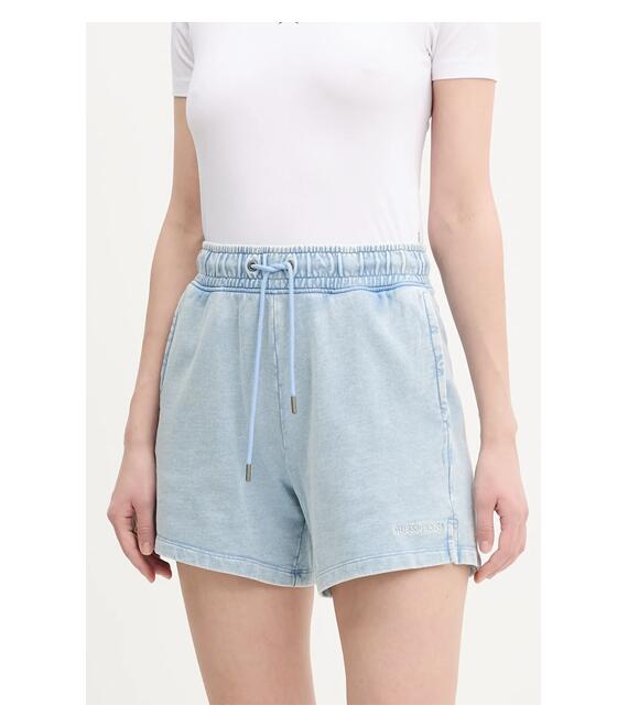 Βαμβακερό σορτσάκι Guess Jeans χρώμα: μπλε, W5GD0N KCTJ1