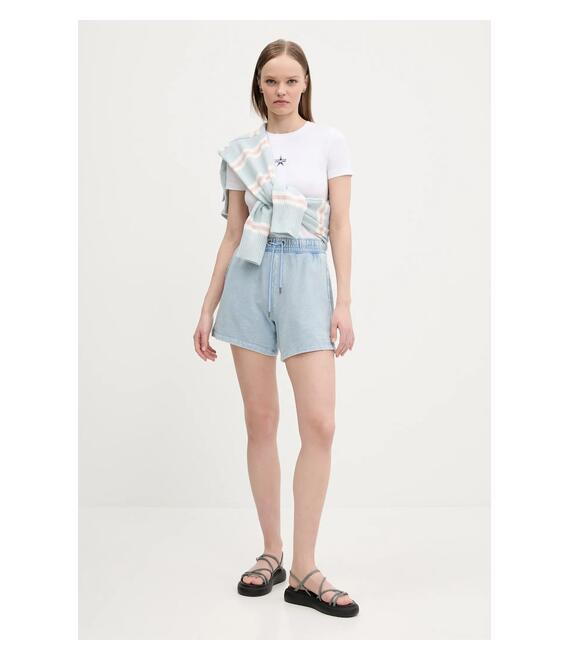 Βαμβακερό σορτσάκι Guess Jeans χρώμα: μπλε, W5GD0N KCTJ1