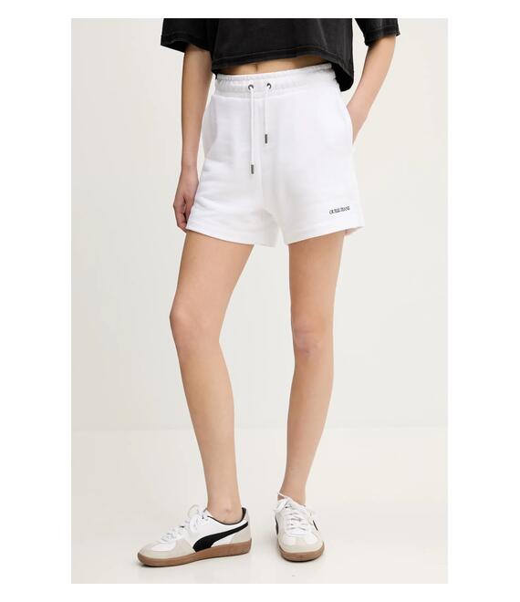 Βαμβακερό σορτσάκι Guess Jeans χρώμα: άσπρο, W5GD0O K68I4