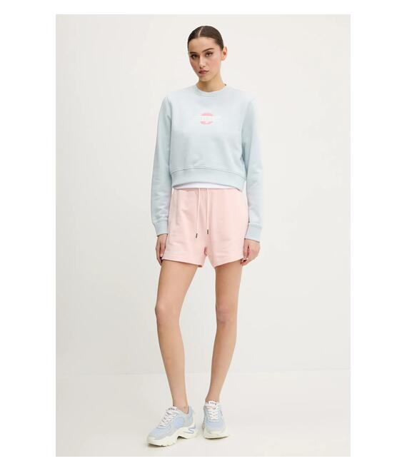 Βαμβακερό σορτσάκι Guess Jeans χρώμα: ροζ, W5GD0O K68I4