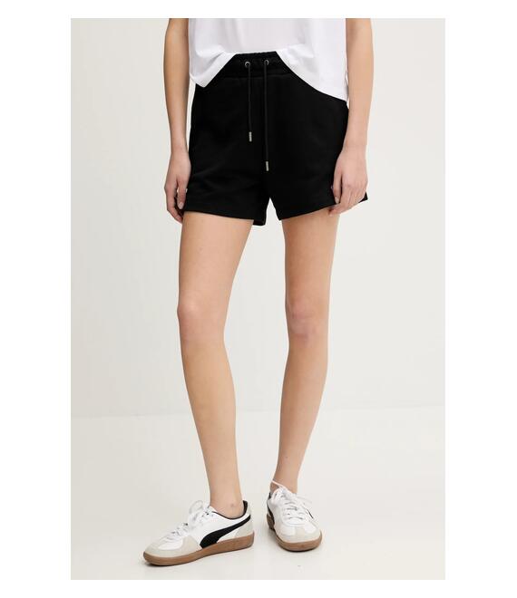 Βαμβακερό σορτσάκι Guess Jeans χρώμα: μαύρο, W5GD0O K68I4