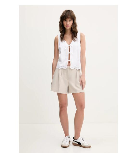 Σορτς Abercrombie & Fitch χρώμα: μπεζ, KI149-5208