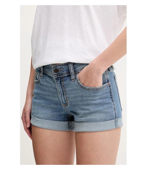Τζιν σορτς Hollister Co. χρώμα: μπλε, KI349-5177