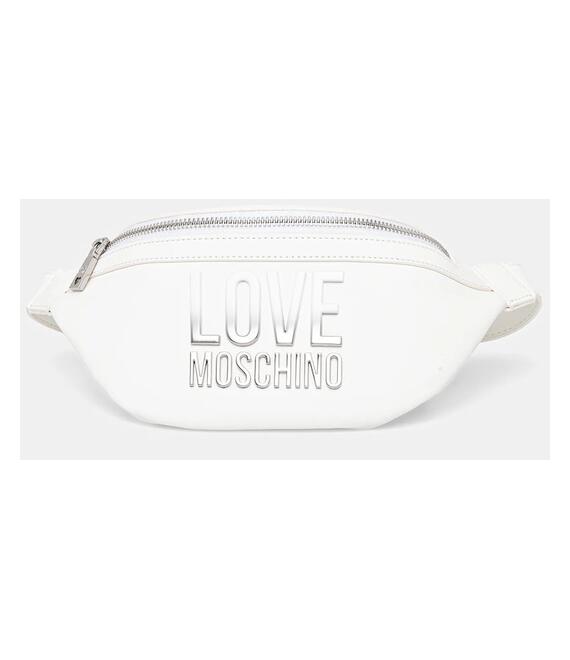 Τσάντα φάκελος Love Moschino γυναικεία, χρώμα: άσπρο, JC4259PP0MKD0100