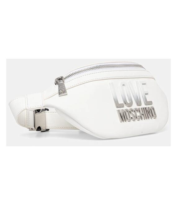 Τσάντα φάκελος Love Moschino γυναικεία, χρώμα: άσπρο, JC4259PP0MKD0100
