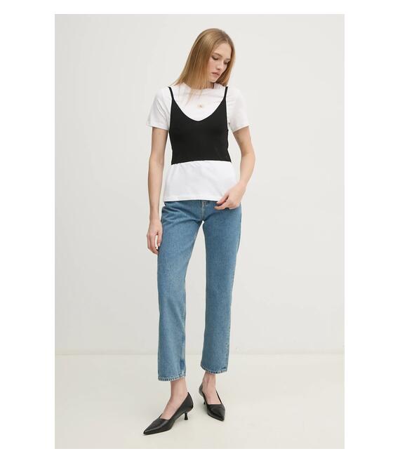 Top Calvin Klein Jeans χρώμα: μαύρο, J20J224805