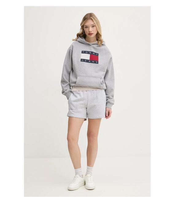 Βαμβακερό μπλουζάκι Tommy Jeans γυναικείο, χρώμα: μπεζ, DW0DW20153