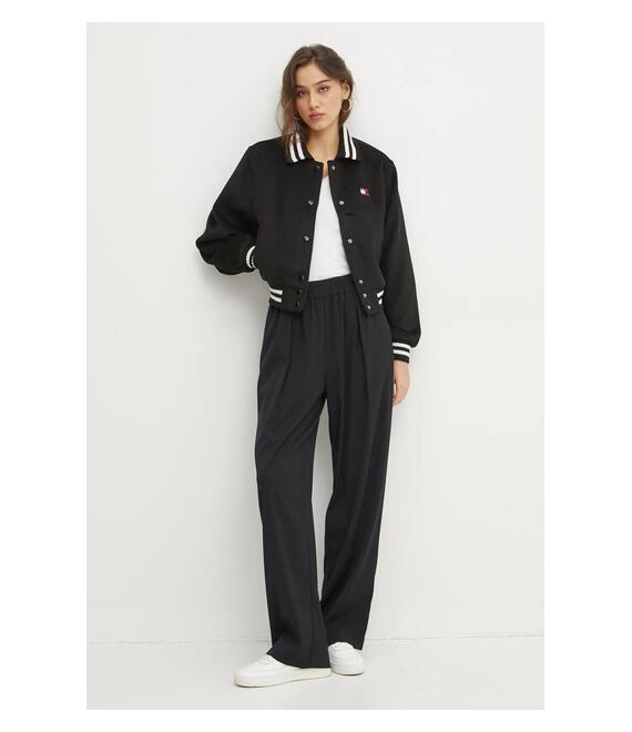 Βαμβακερό μπλουζάκι Tommy Jeans γυναικείο, χρώμα: άσπρο, DW0DW20458