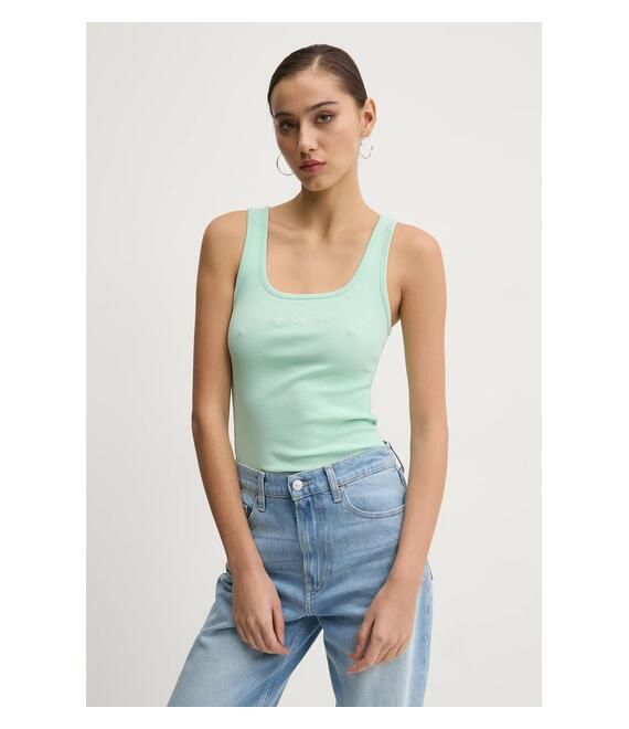 Top Guess Jeans χρώμα: πράσινο, W5RP48 KA0H1