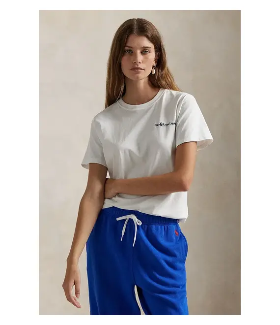 Βαμβακερό μπλουζάκι Polo Ralph Lauren γυναικείο, χρώμα: άσπρο, 211959114
