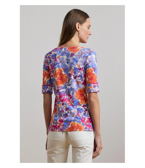 Βαμβακερό μπλουζάκι Lauren Ralph Lauren γυναικείο, χρώμα: άσπρο, 200957667