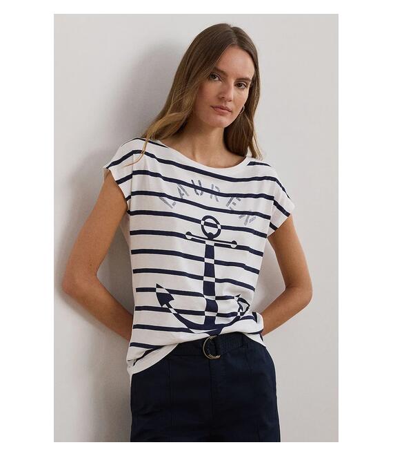 Μπλουζάκι Lauren Ralph Lauren χρώμα: άσπρο, 200957677