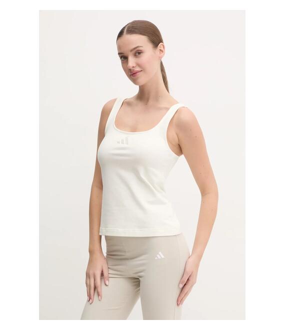 Top adidas ALL SZN Luxe χρώμα: μπεζ, JJ2337