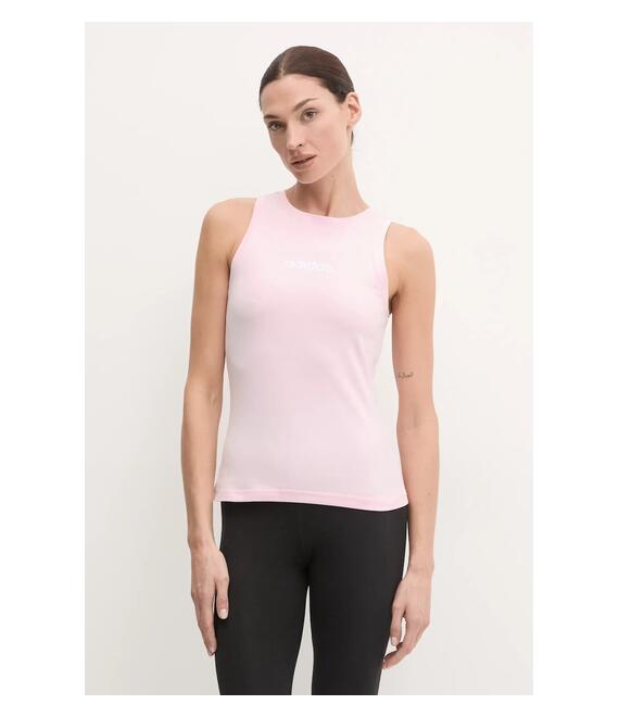 Top adidas Essentials Linear χρώμα: ροζ, JC5797