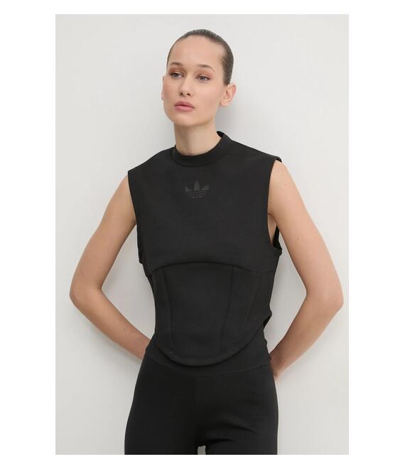 Μπλουζάκι adidas Originals INTERLOCK VEST χρώμα: μαύρο, JJ0967