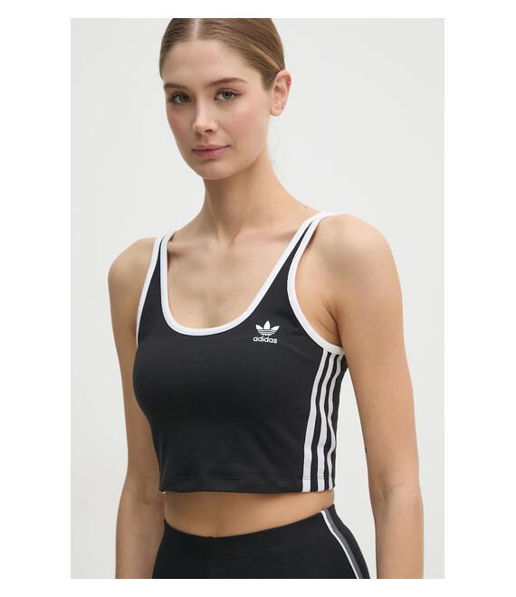 Top adidas Originals 3S BRA TOP χρώμα: μαύρο, JD4612