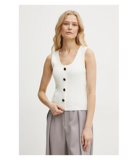 Top Twinset χρώμα: μπεζ, 251TP3492